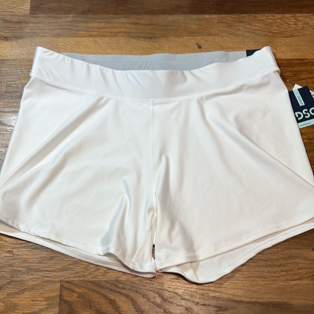 DSG white compression shorts